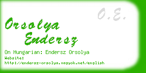 orsolya endersz business card